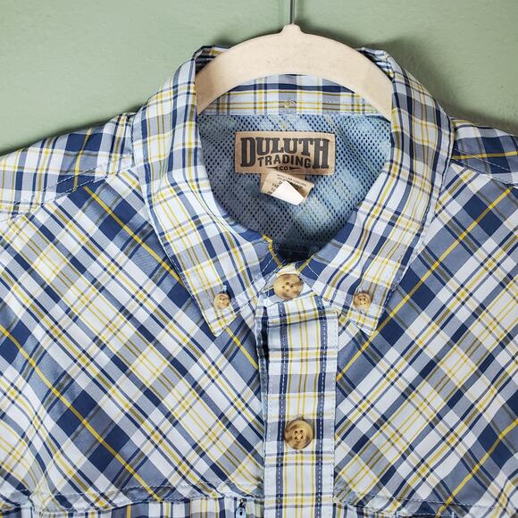 Duluth Trading Co. Men's Armachillo Short Sleeve Pattern Shirt Size Large Tall - Picture 3 of 5